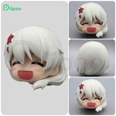 Przykład Diipoo Nendoroid z nieodczepianymi, stałymi włosami i twarzą
