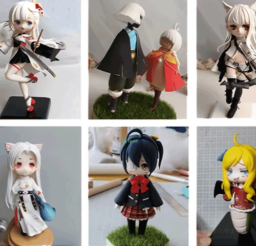 Example of cute Mini Figures / Q-version (Chibi) anime figures